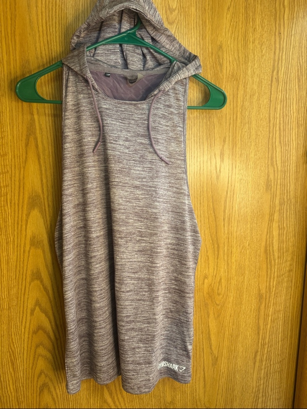 Gymshark Sleeveless Hooded Tank in Heathered Mauve